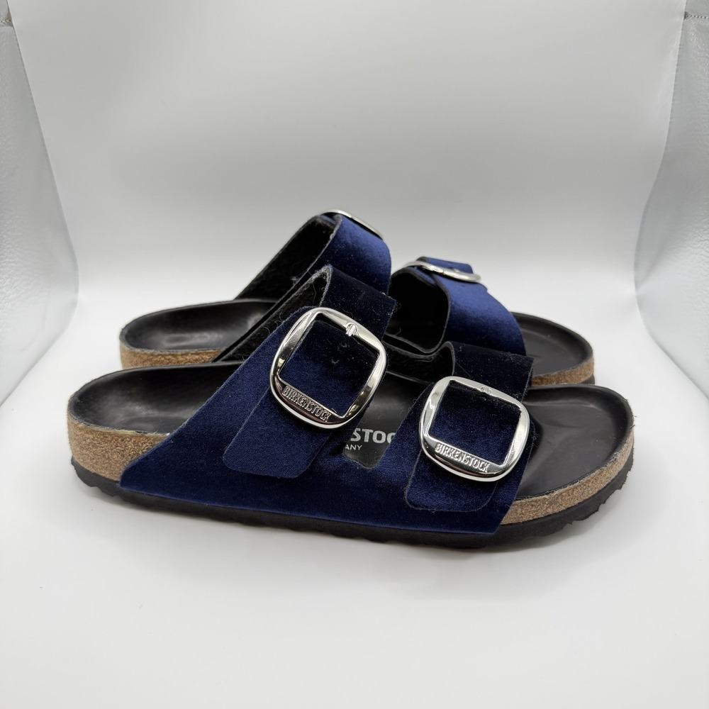 Birkenstock Arizona Big Buckle Rivet Midnight Velvet Exquisite 39 Narrow L8/M6